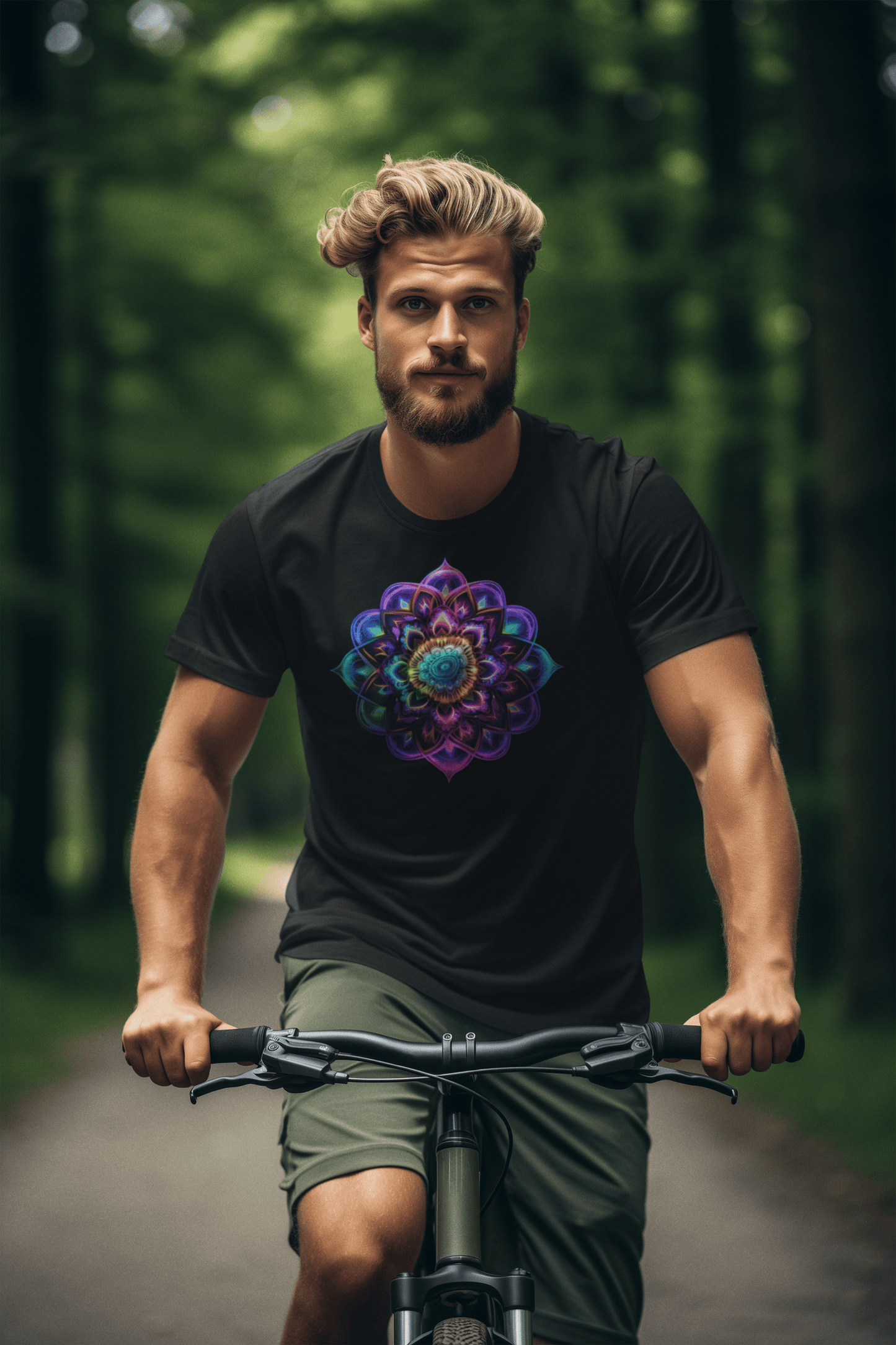 Sacred Geometry Mandala Shirt – Vibrant Spiritual Graphic Tee