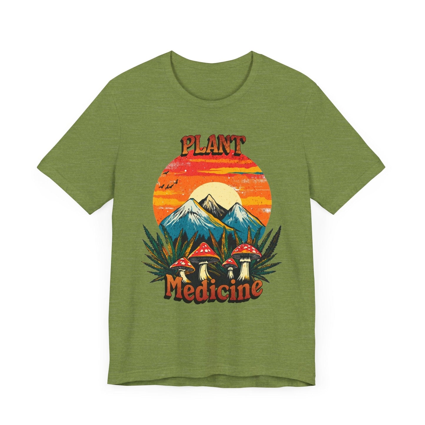 Plant Medicine T-Shirt Heather Green