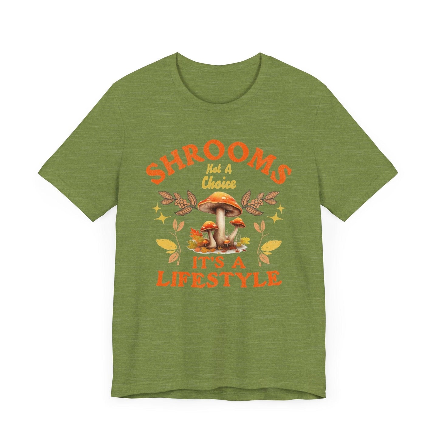 Vintage Mushroom Graphic T-Shirt in Heather Green