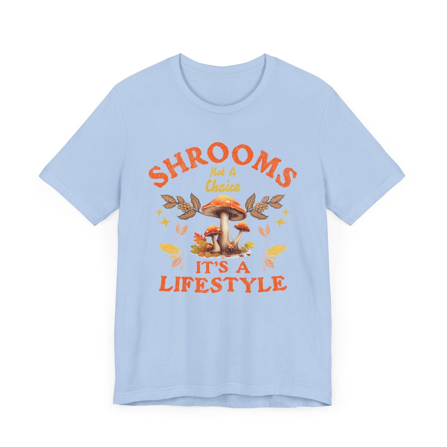 Vintage Mushroom Graphic T-Shirt in Baby Blue