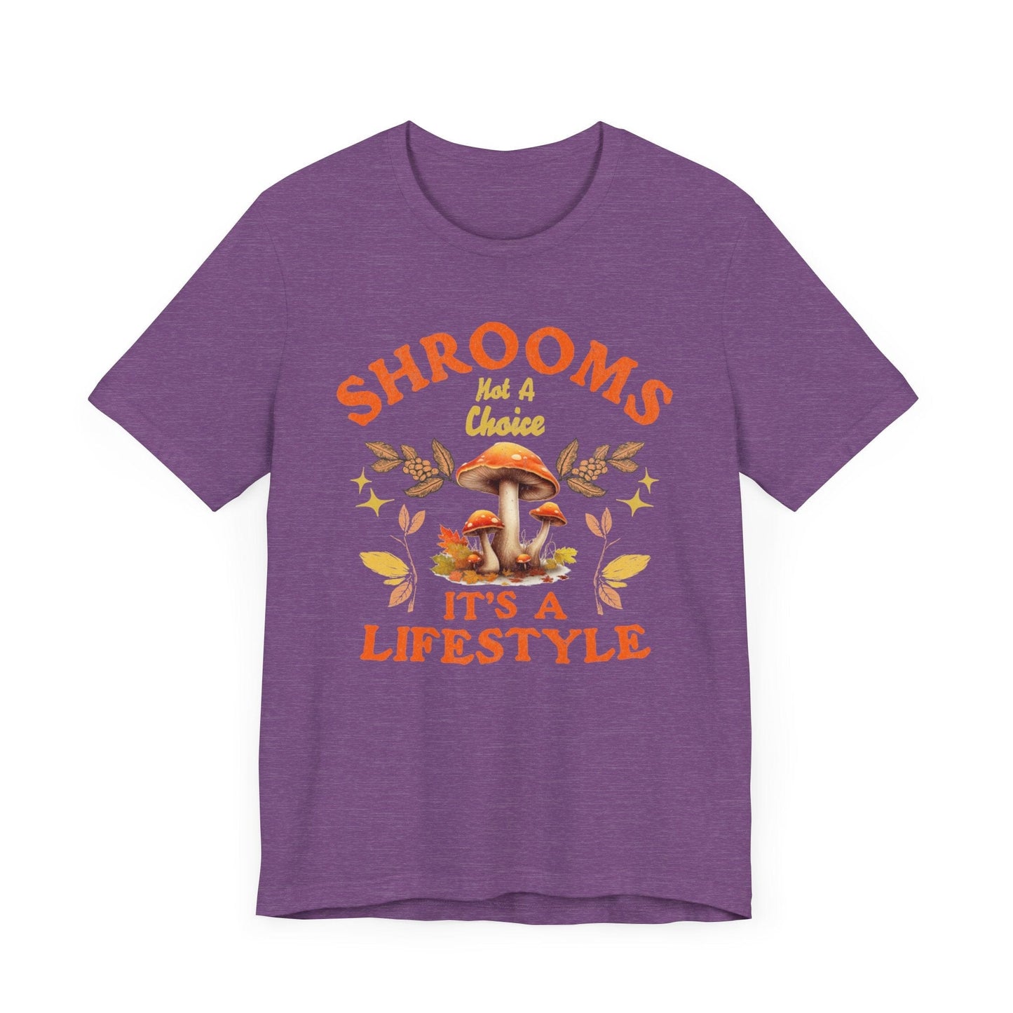 Vintage Mushroom Graphic T-Shirt in Heather Purple