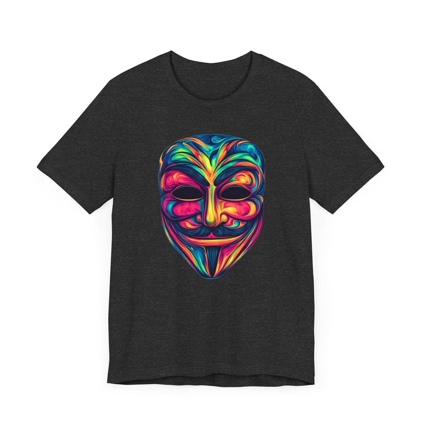 Guy Fawkes Graphic Tee Heather Dark Grey