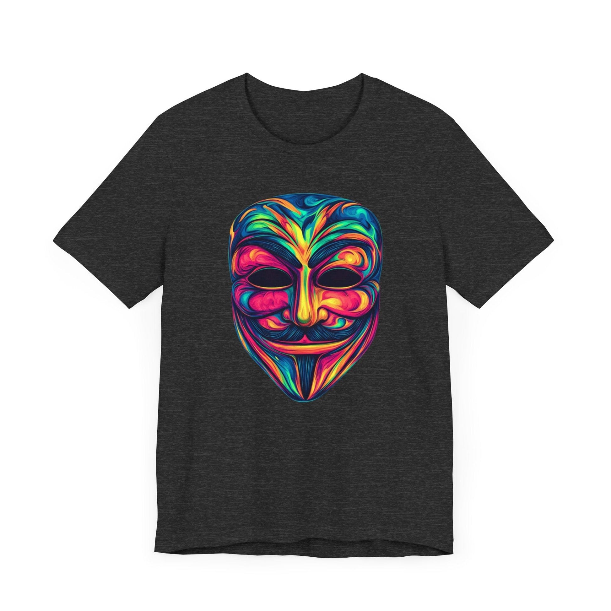 Guy Fawkes Graphic Tee Heather Dark Grey