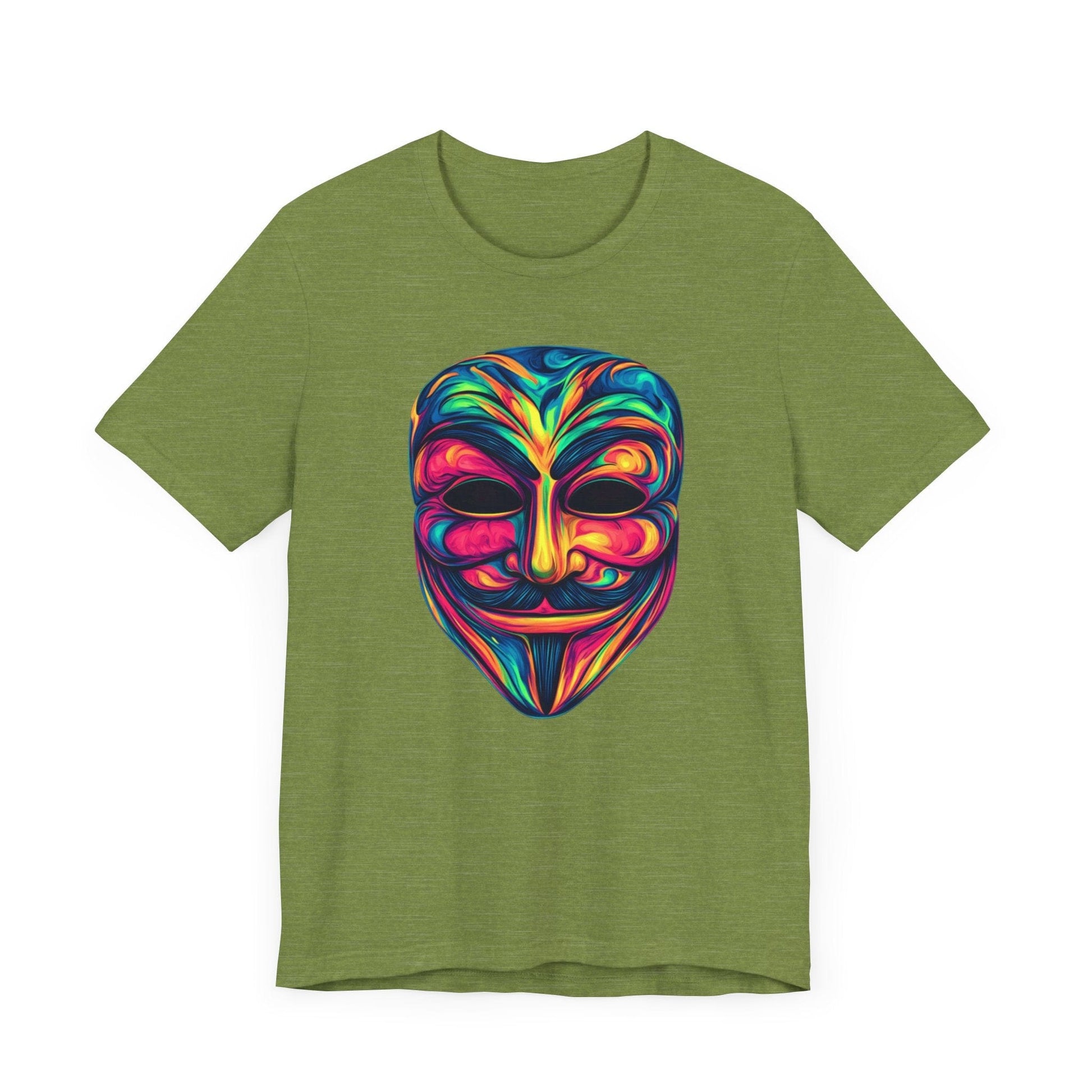 Guy Fawkes Graphic Tee Heather Green