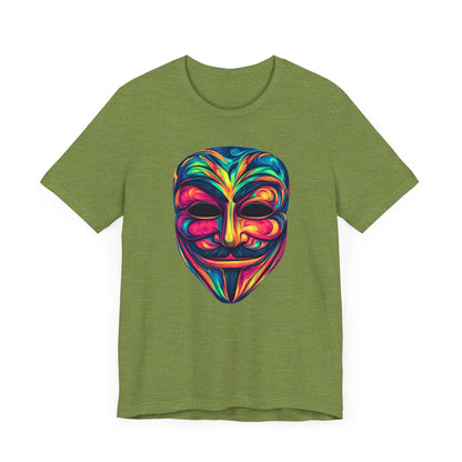 Guy Fawkes Graphic Tee Heather Green