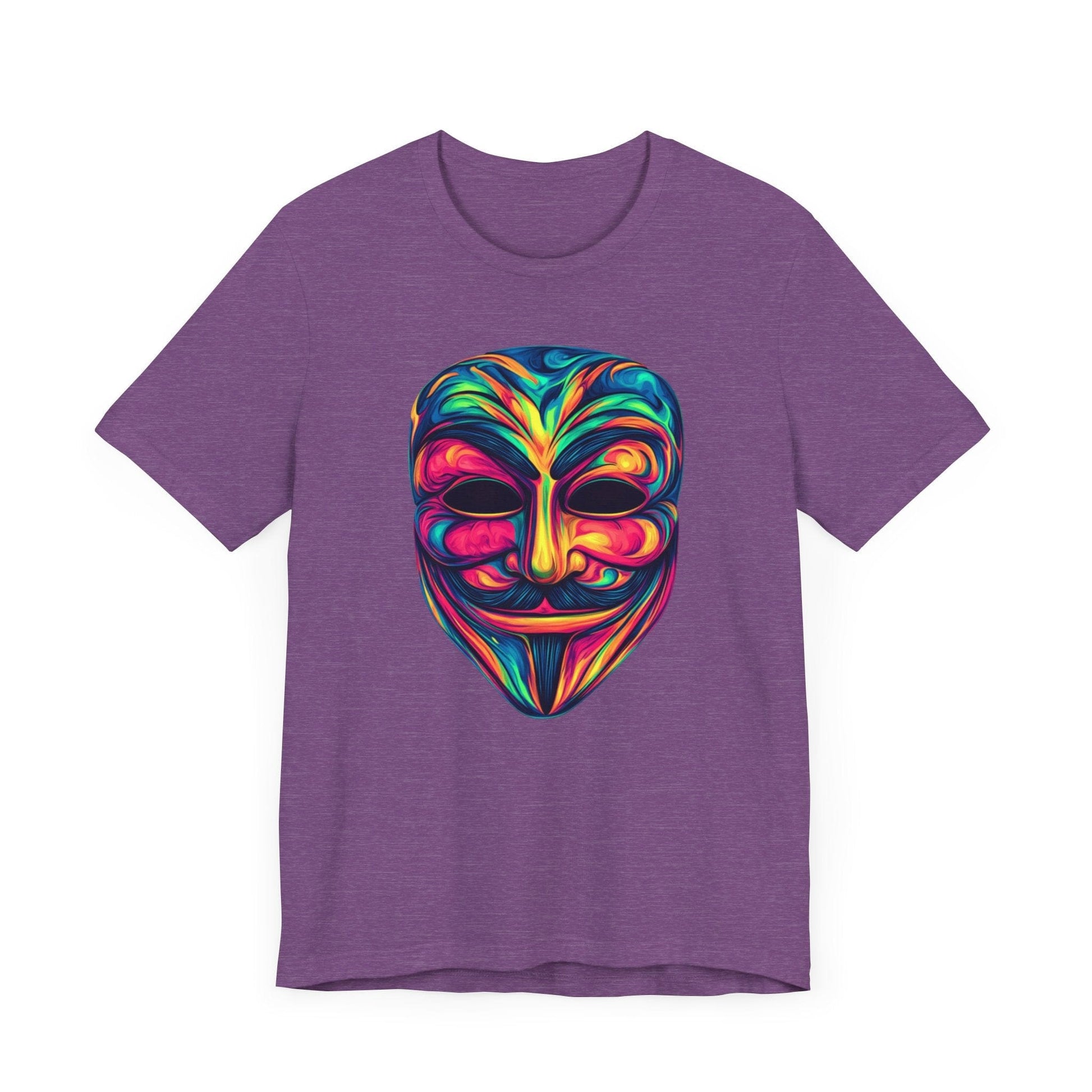 Guy Fawkes Graphic Tee Heather Purple