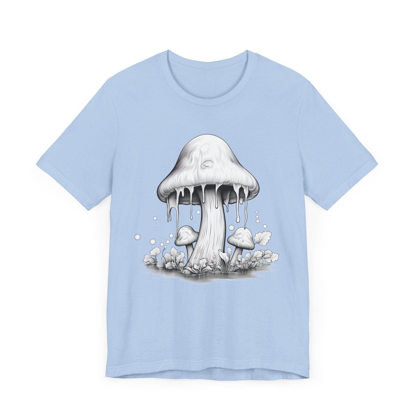 Melting Mushroom T-Shirt in Baby Blue