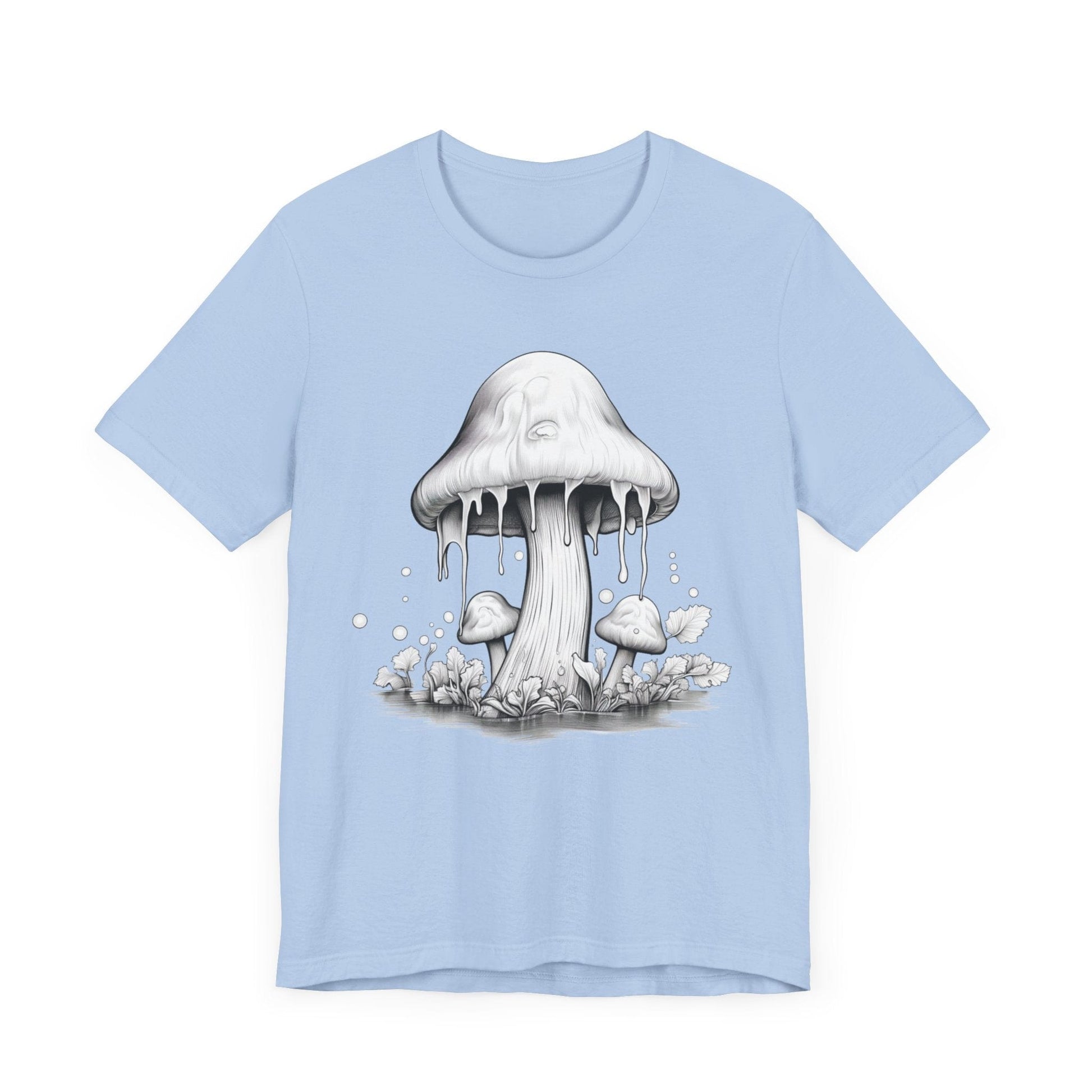 Melting Mushroom T-Shirt in Baby Blue