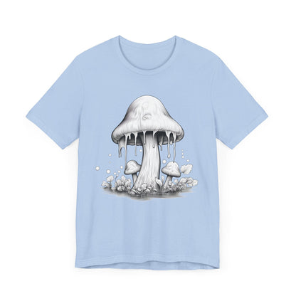 Melting Mushroom T-Shirt in Baby Blue