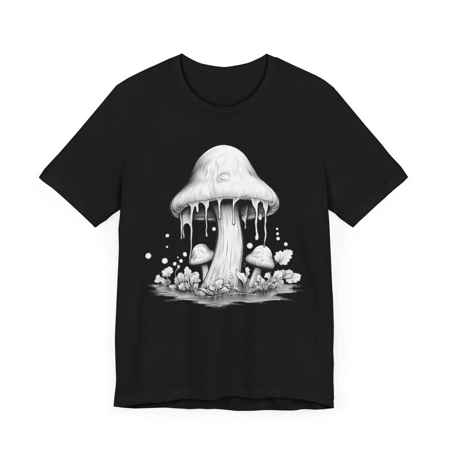 Melting Mushroom T-Shirt in Black 