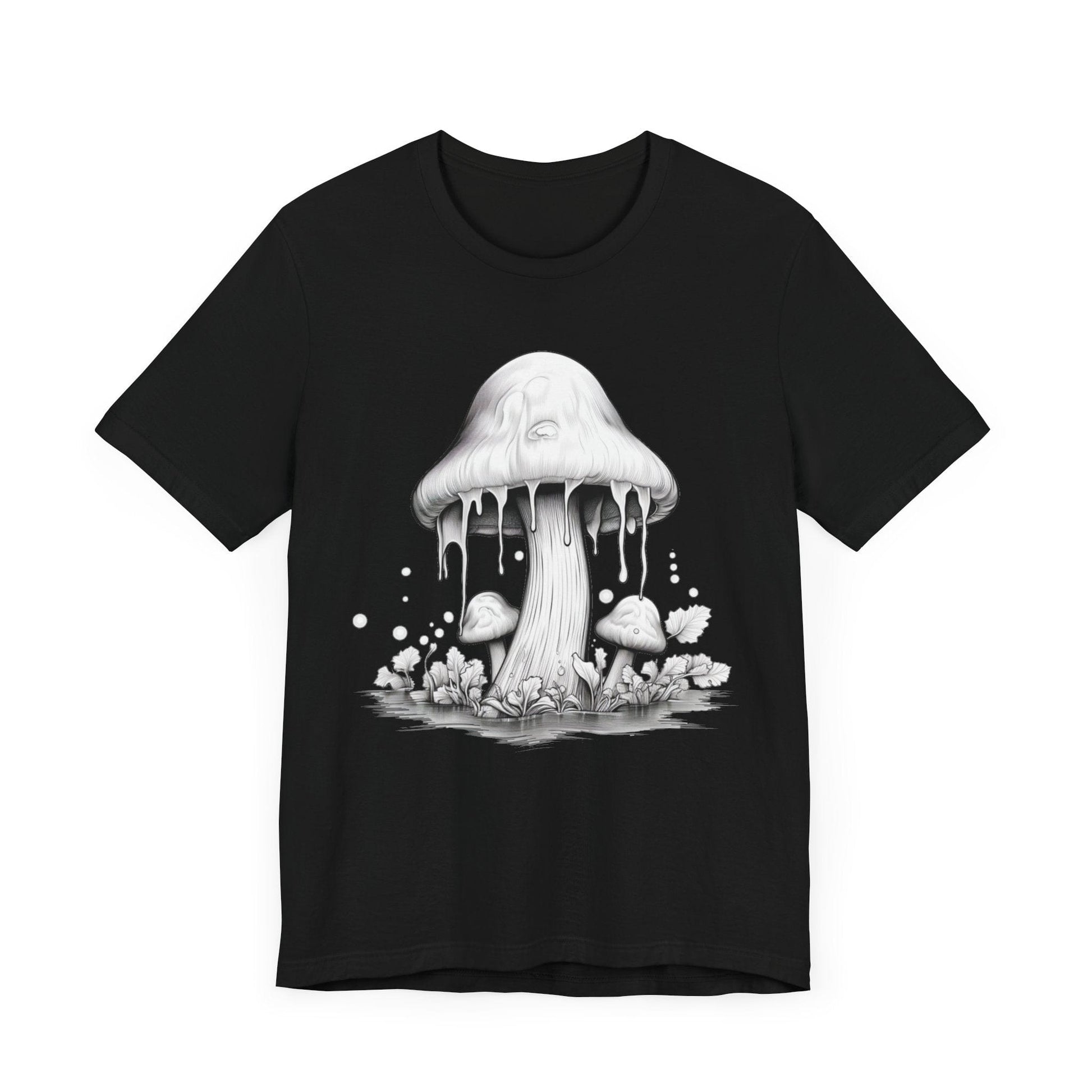 Melting Mushroom T-Shirt in Black 
