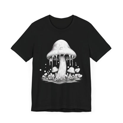 Melting Mushroom T-Shirt in Black 
