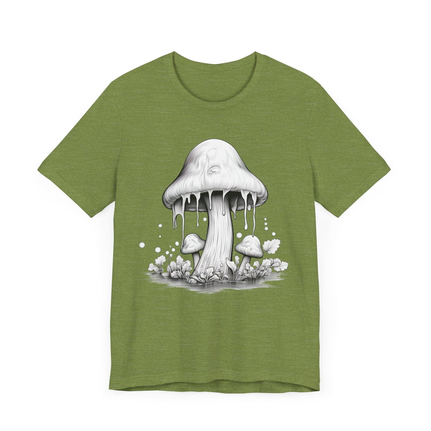 Melting Mushroom T-Shirt in Heather Green