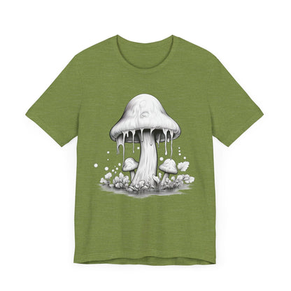 Melting Mushroom T-Shirt in Heather Green