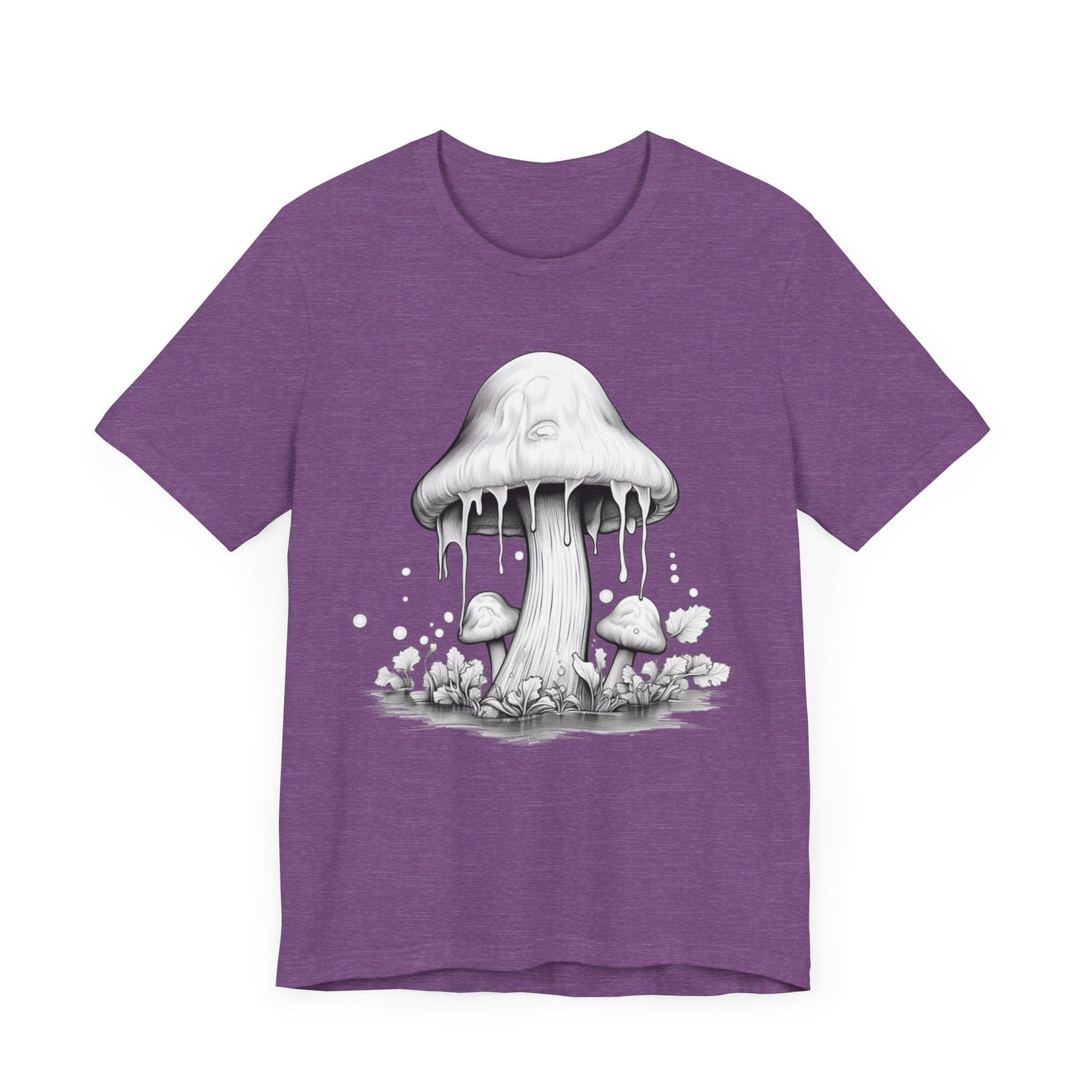 Melting Mushroom T-Shirt in Heather Purple