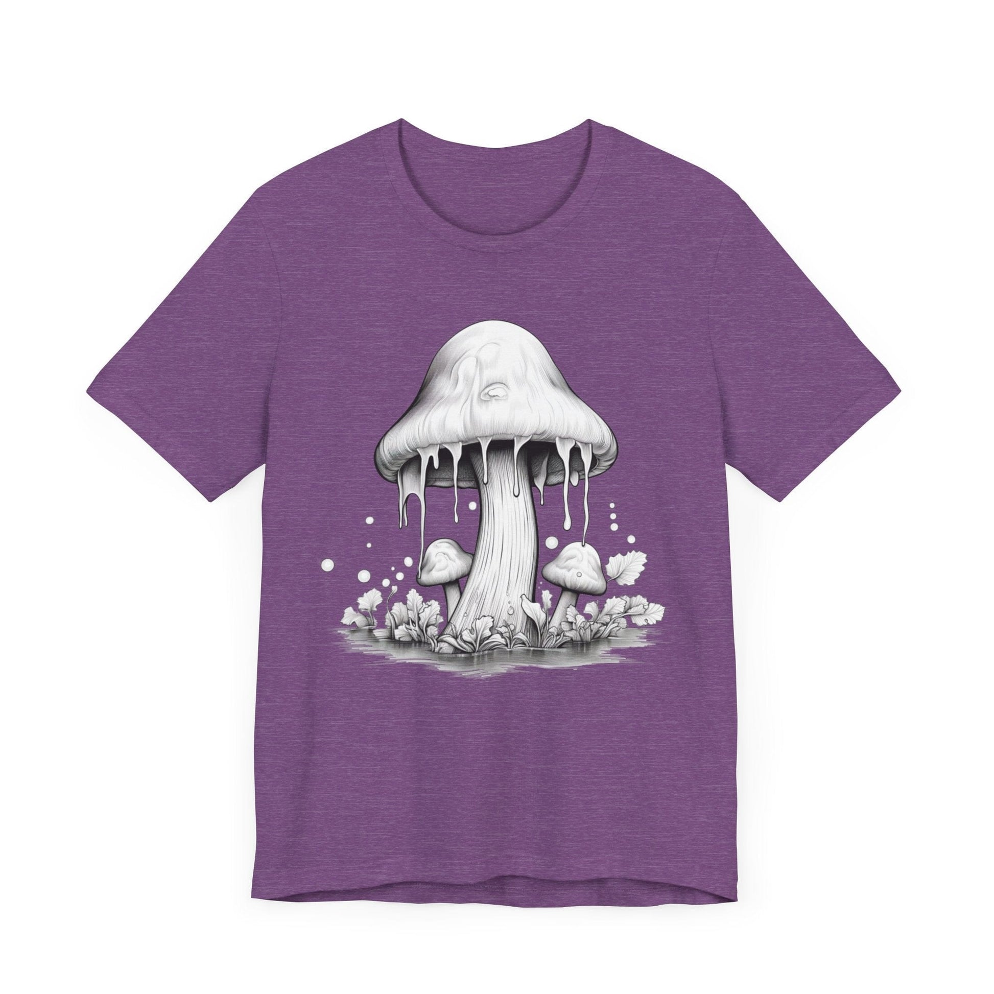 Melting Mushroom T-Shirt in Heather Purple
