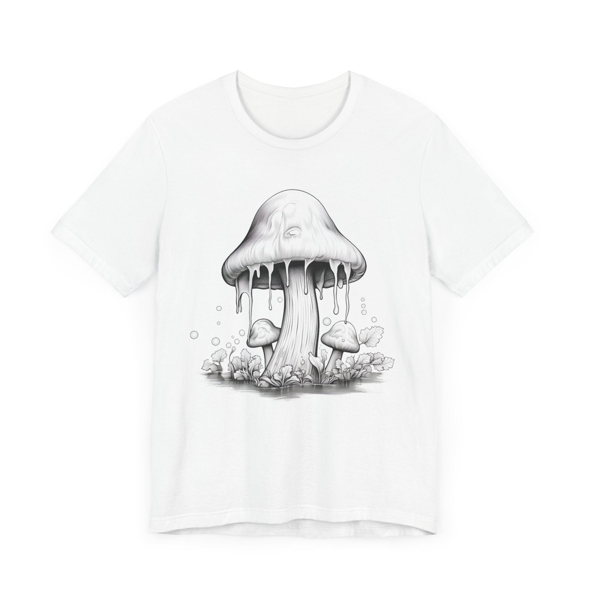 Melting Mushroom T-Shirt in White