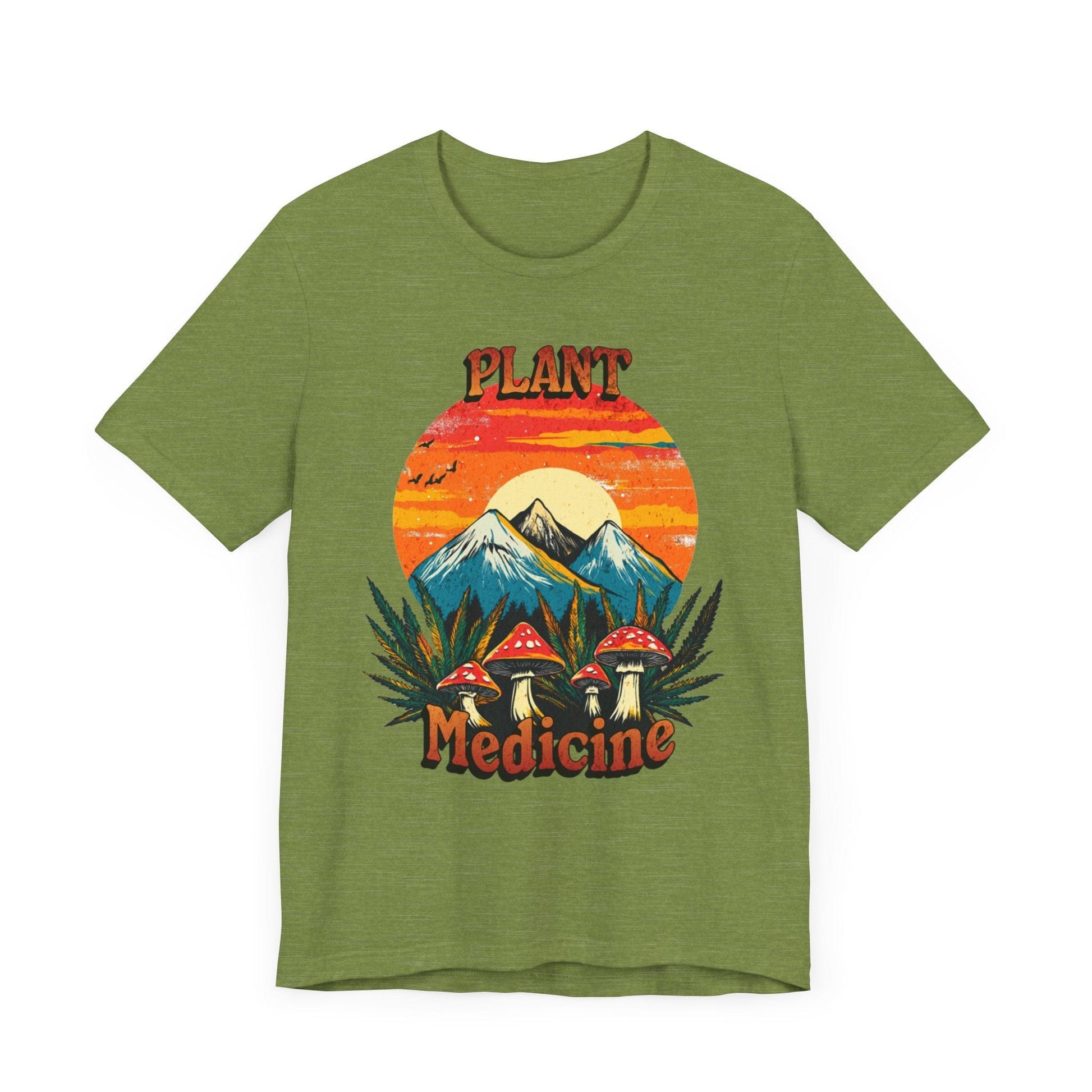 Plant Medicine T-Shirt Heather Green