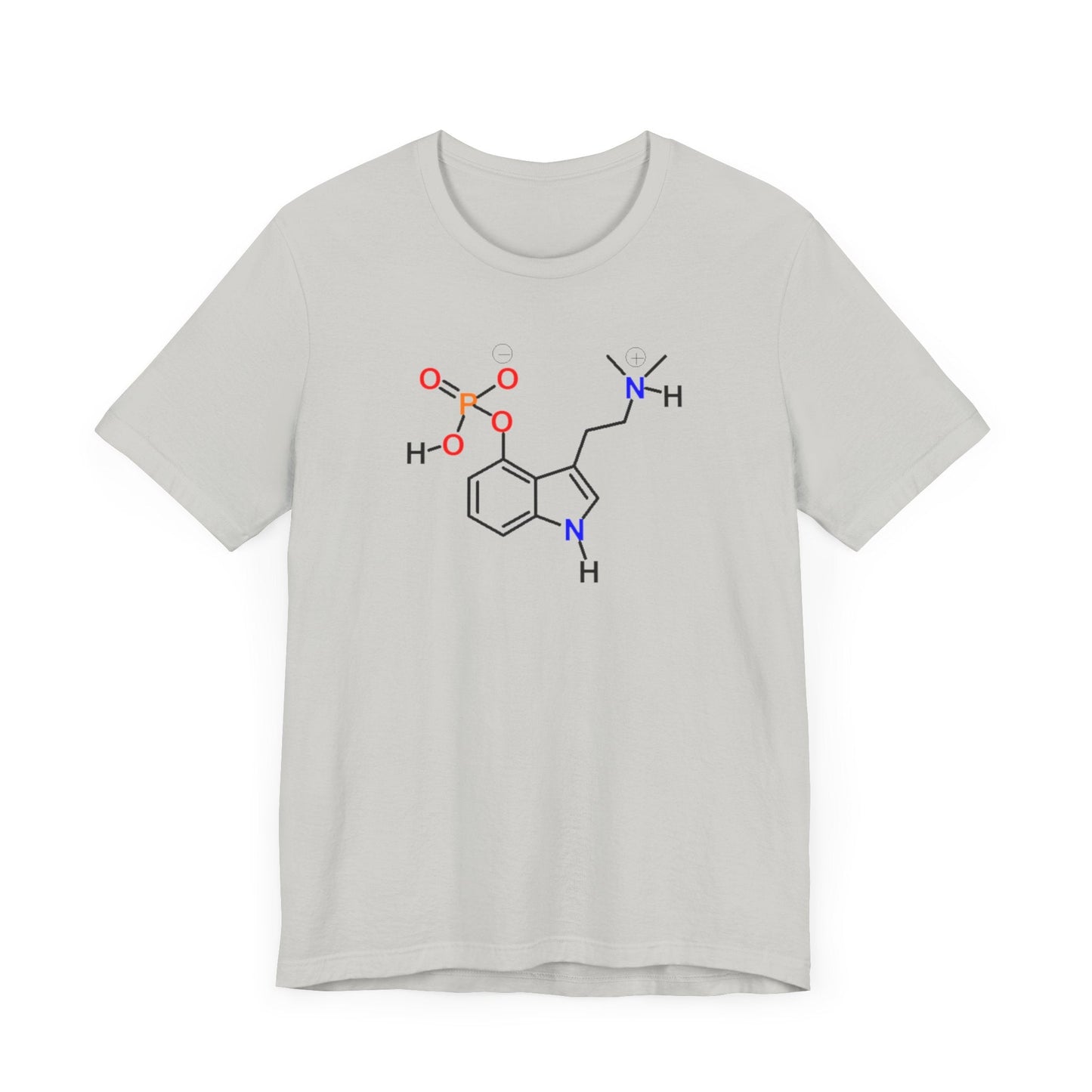 Psilocybin Molecule T-Shirt Psychedelic Science Tee in Stone