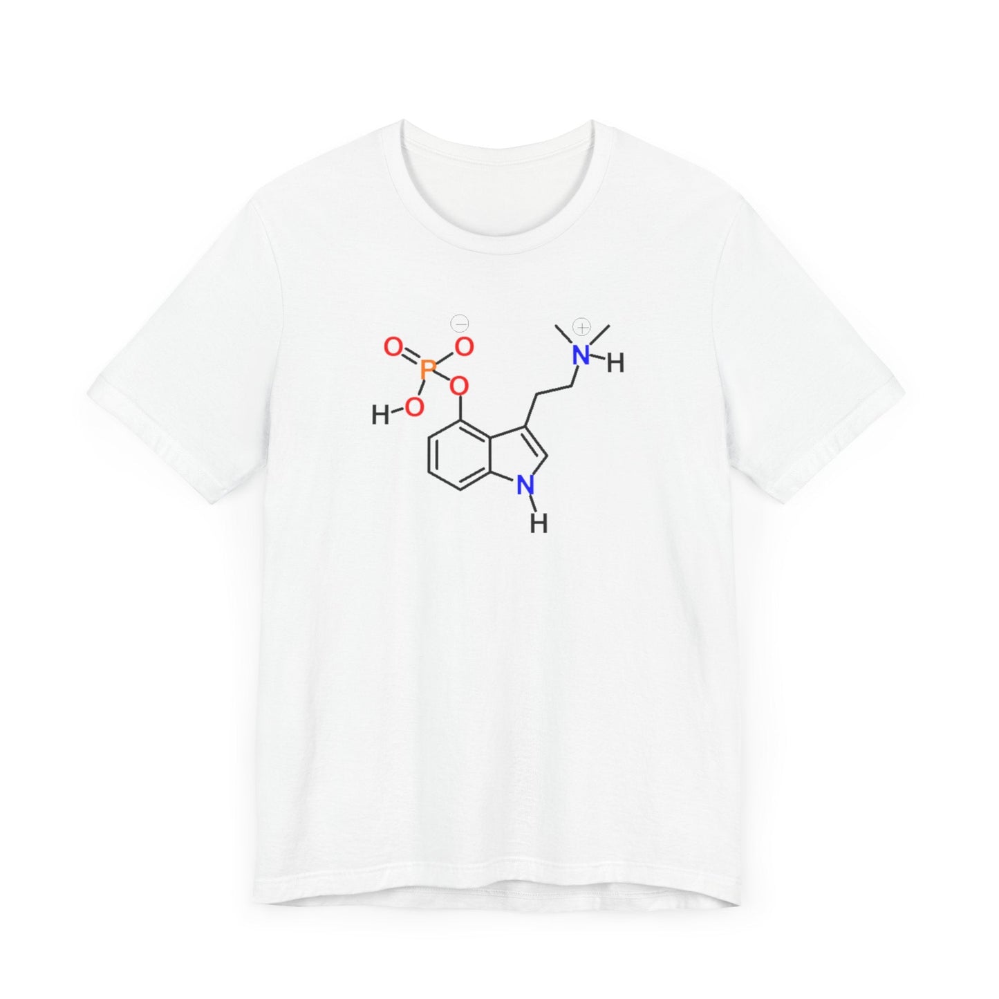 Psilocybin Molecule T-Shirt Psychedelic Science Tee in White 