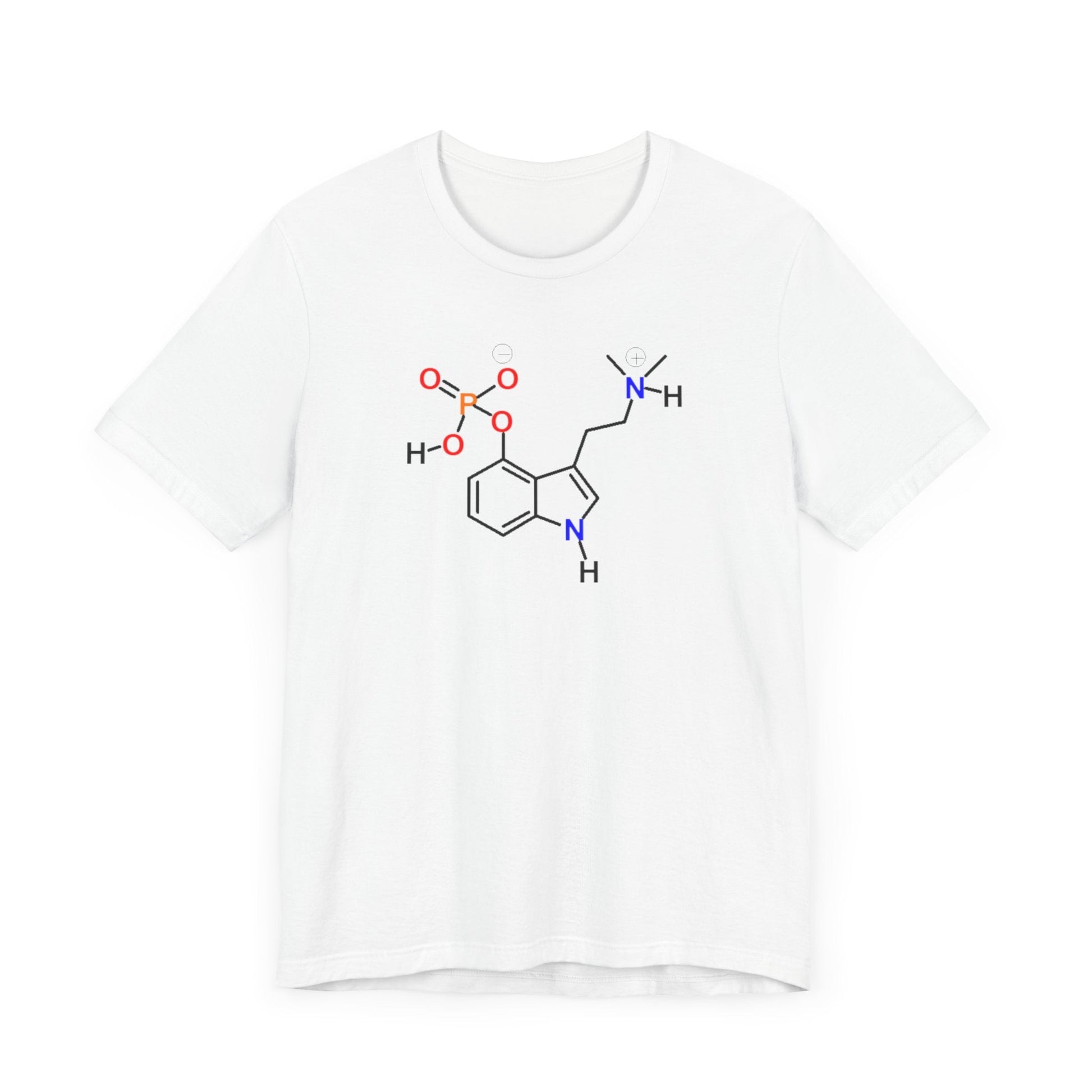 Psilocybin Molecule T-Shirt Psychedelic Science Tee in White 