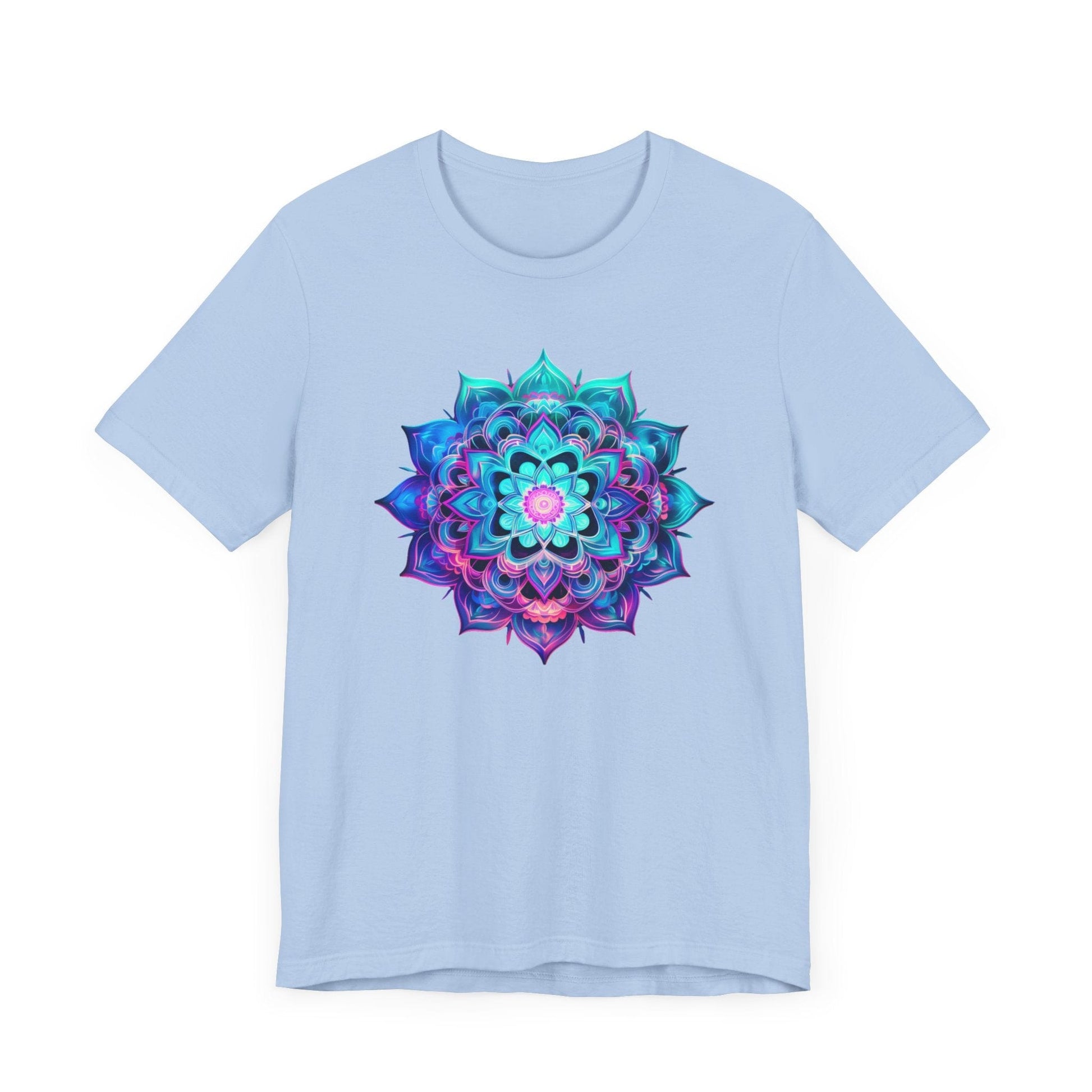 Psychedelic Mandala Art Shirt Baby Blue