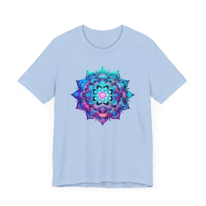 Psychedelic Mandala Art Shirt Baby Blue