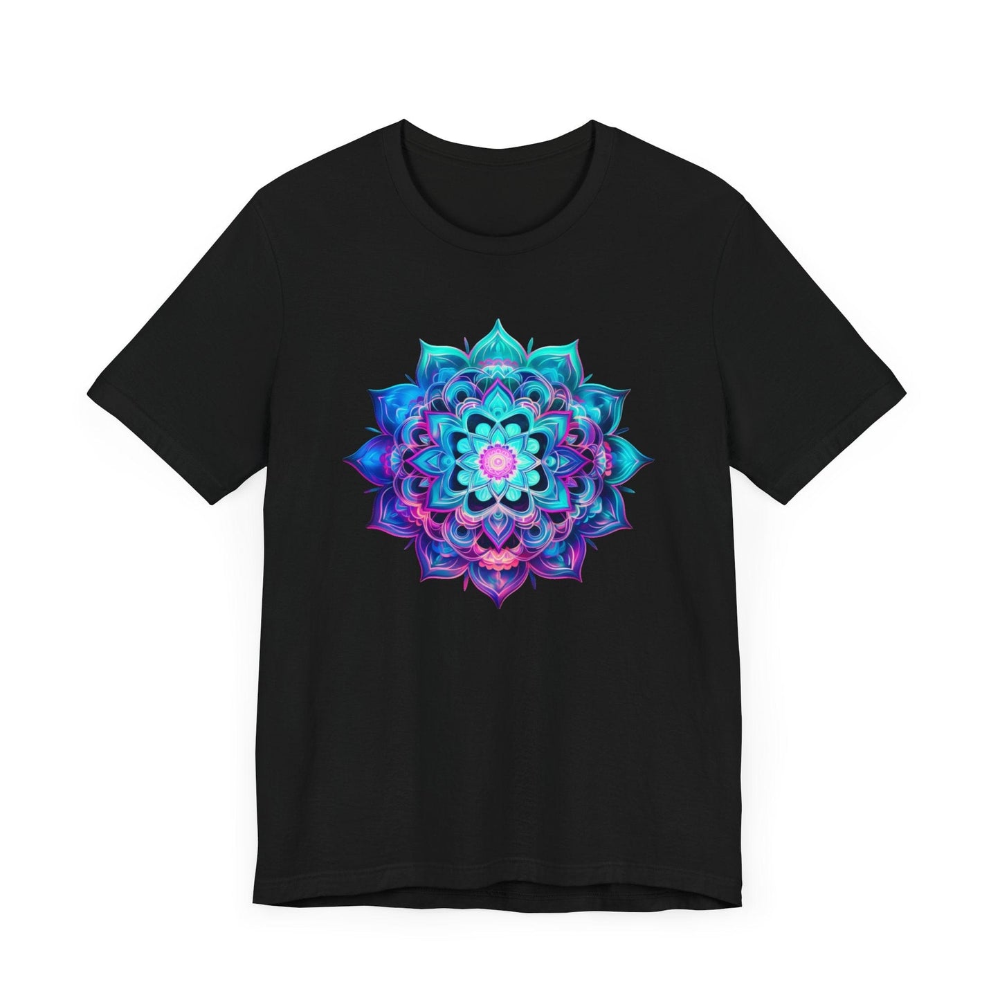 Psychedelic Mandala Art Shirt Black