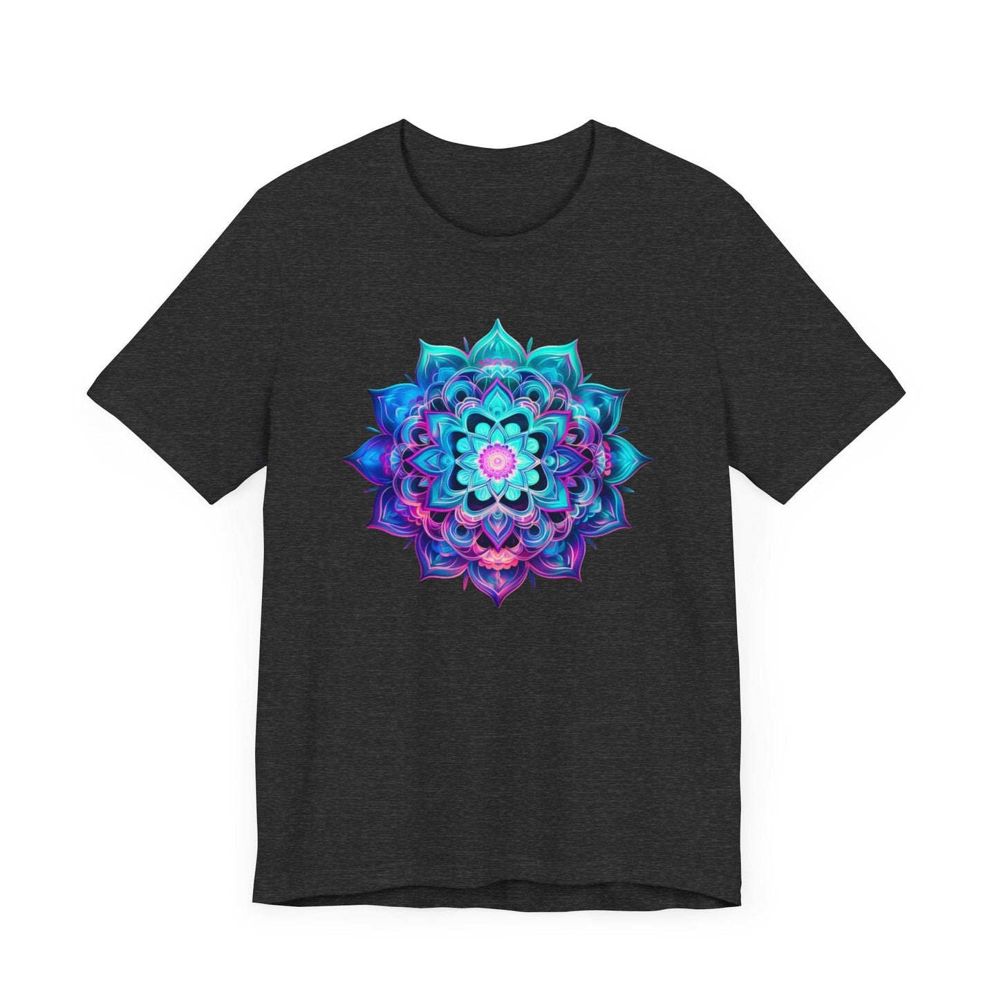 Psychedelic Mandala Art Shirt Dark Heather Grey