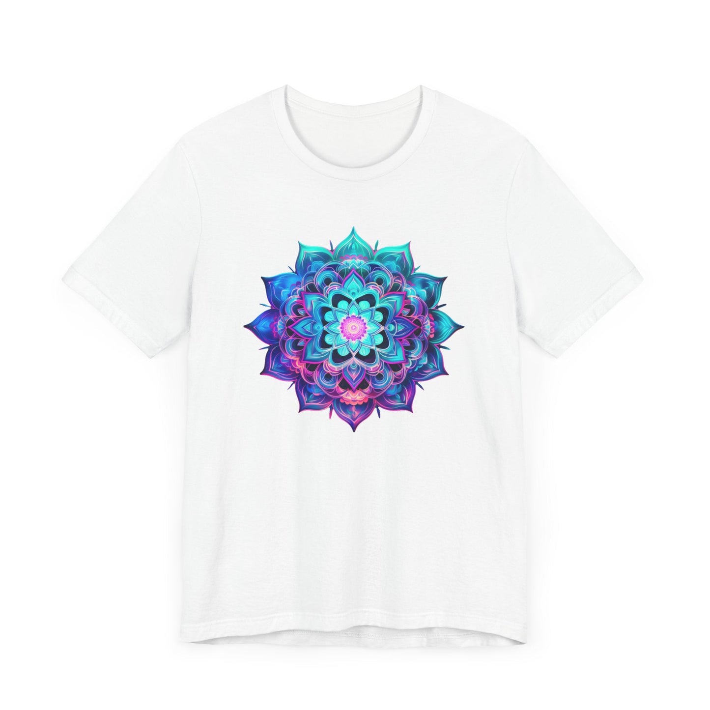 Psychedelic Mandala Art Shirt White