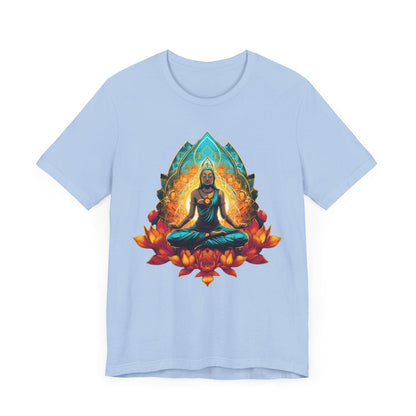 Radiant Lotus Meditation T-Shirt Baby Blue