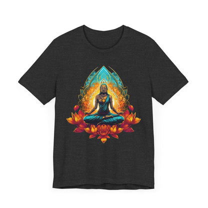 Radiant Lotus Meditation T-Shirt Dark Heather Grey