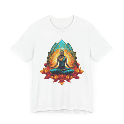 Radiant Lotus Meditation T-Shirt White