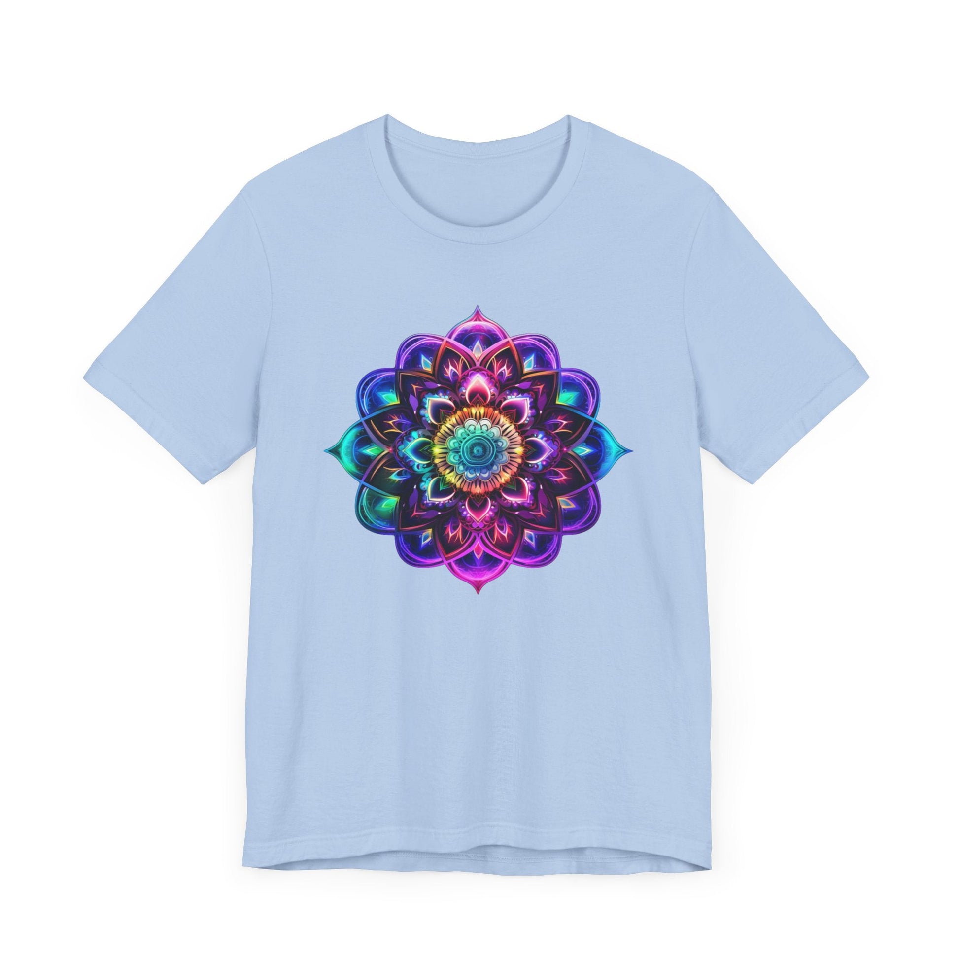 Sacred Geometry Mandala Shirt Baby Blue