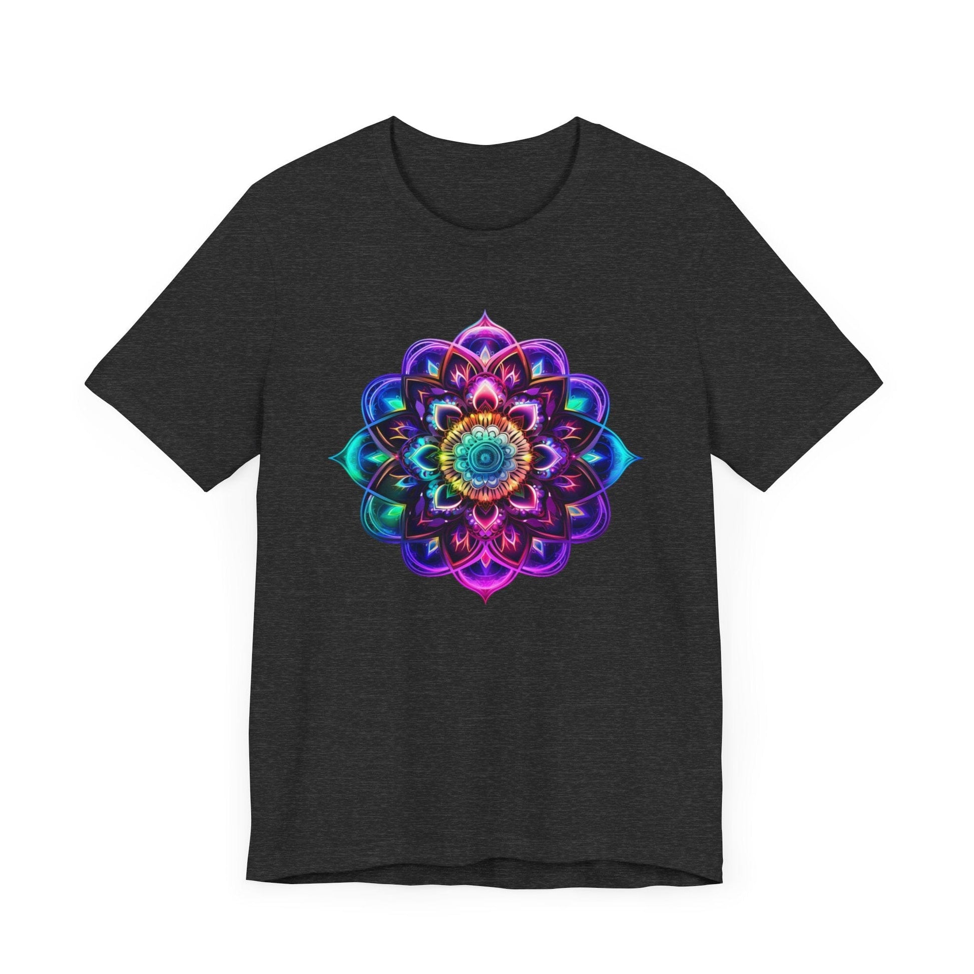 Sacred Geometry Mandala Shirt Dark Heather Grey