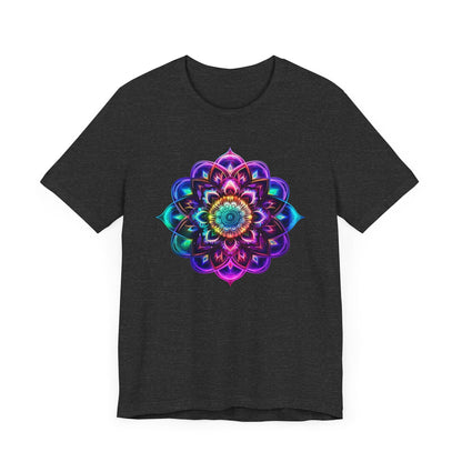 Sacred Geometry Mandala Shirt Dark Heather Grey