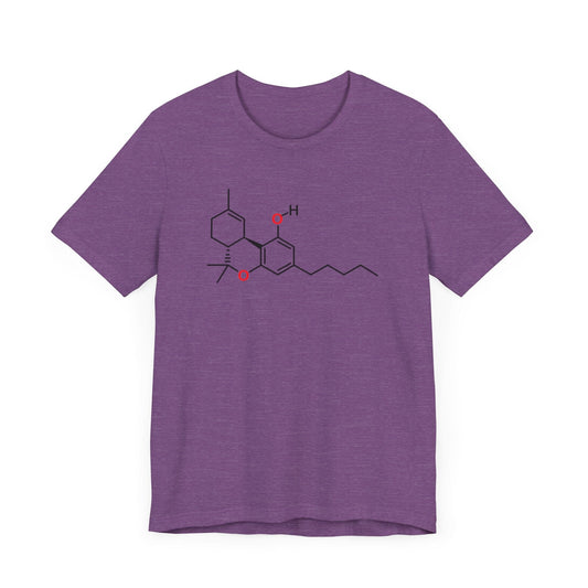 THC Molecule T-Shirt Heather Purple