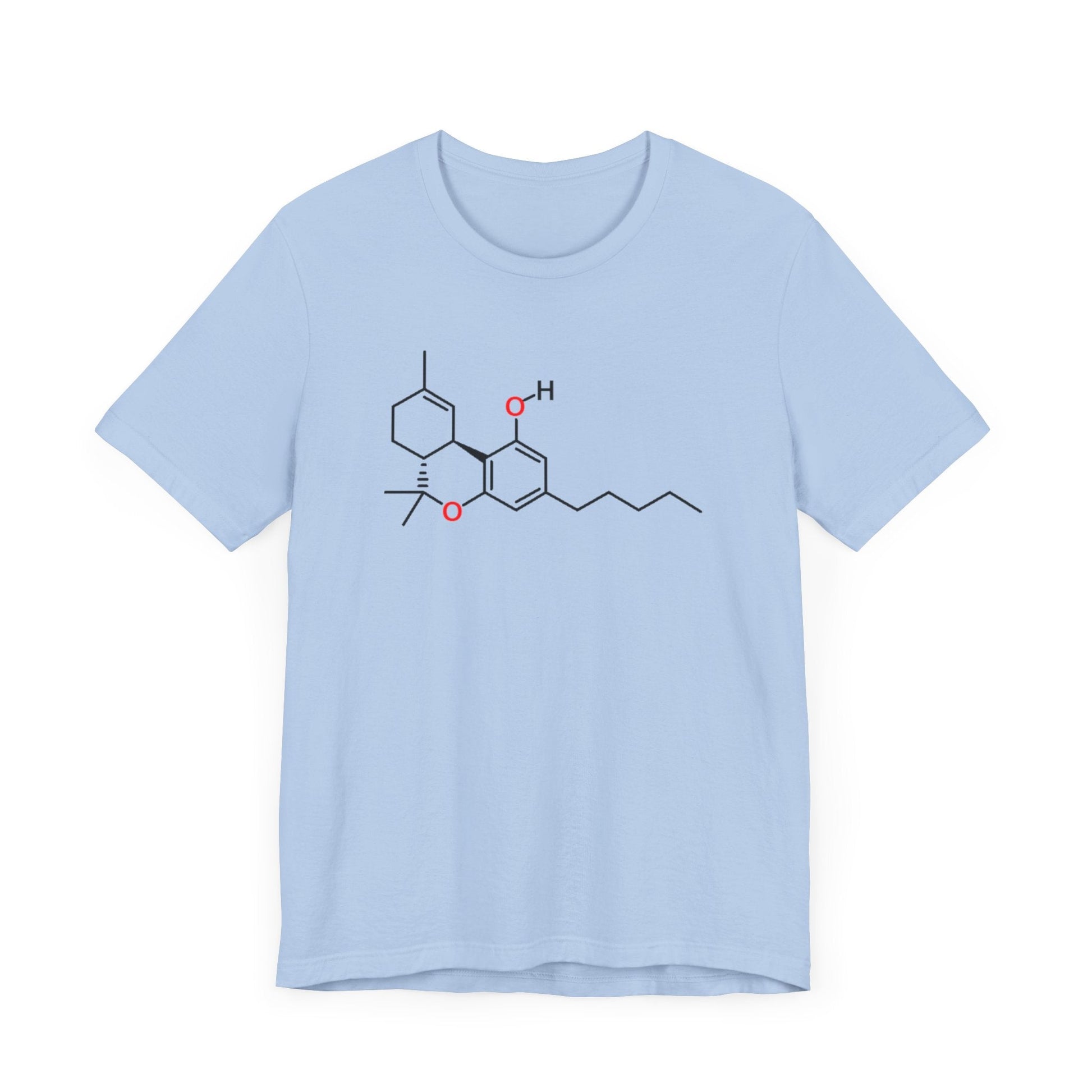 THC Molecule T-Shirt in Baby Blue