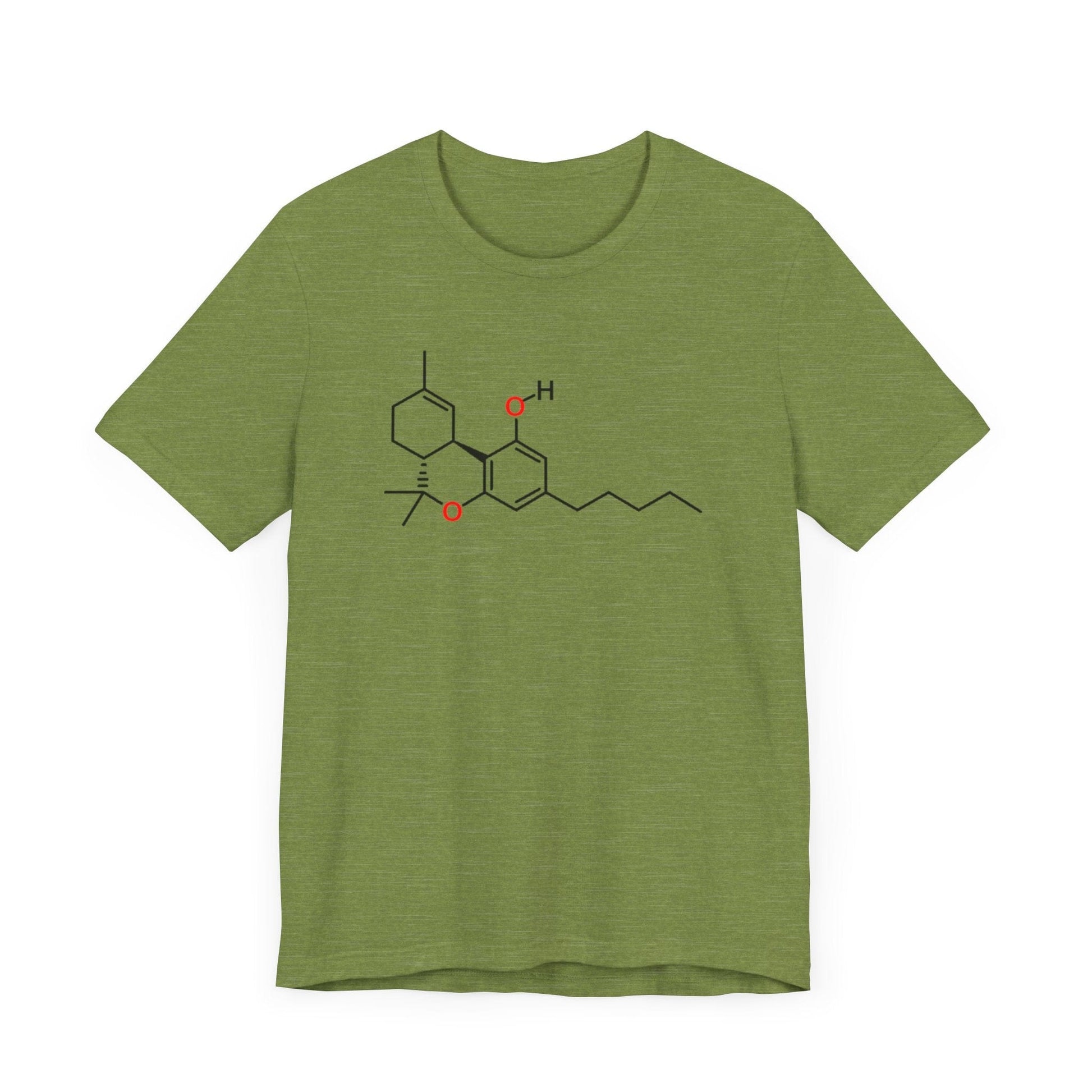 THC Molecule T-Shirt in Heather Green