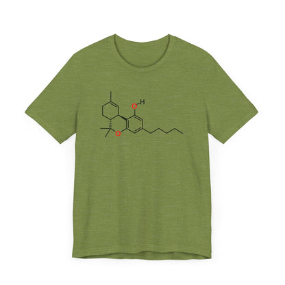 THC Molecule T-Shirt in Heather Green