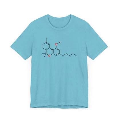 THC Molecule T-Shirt in Turquoise