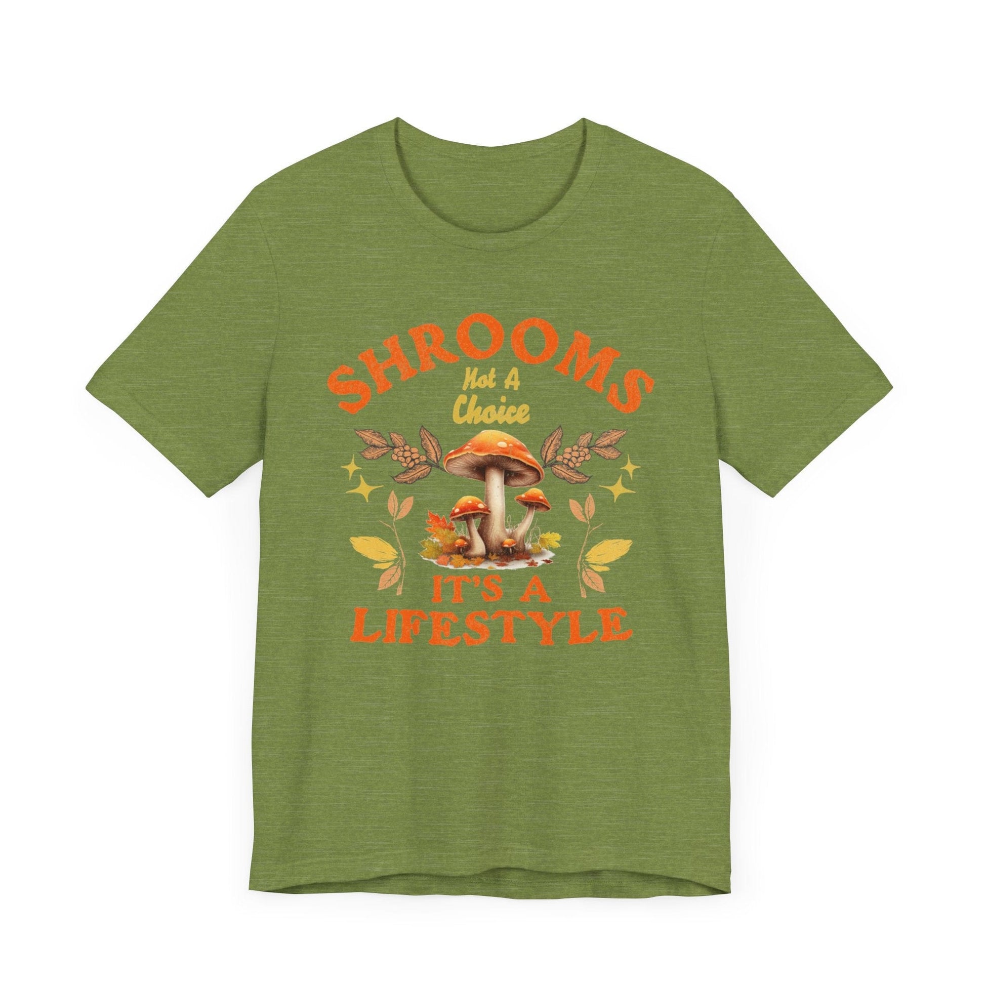 Vintage Mushroom Graphic T-Shirt in Heather Green