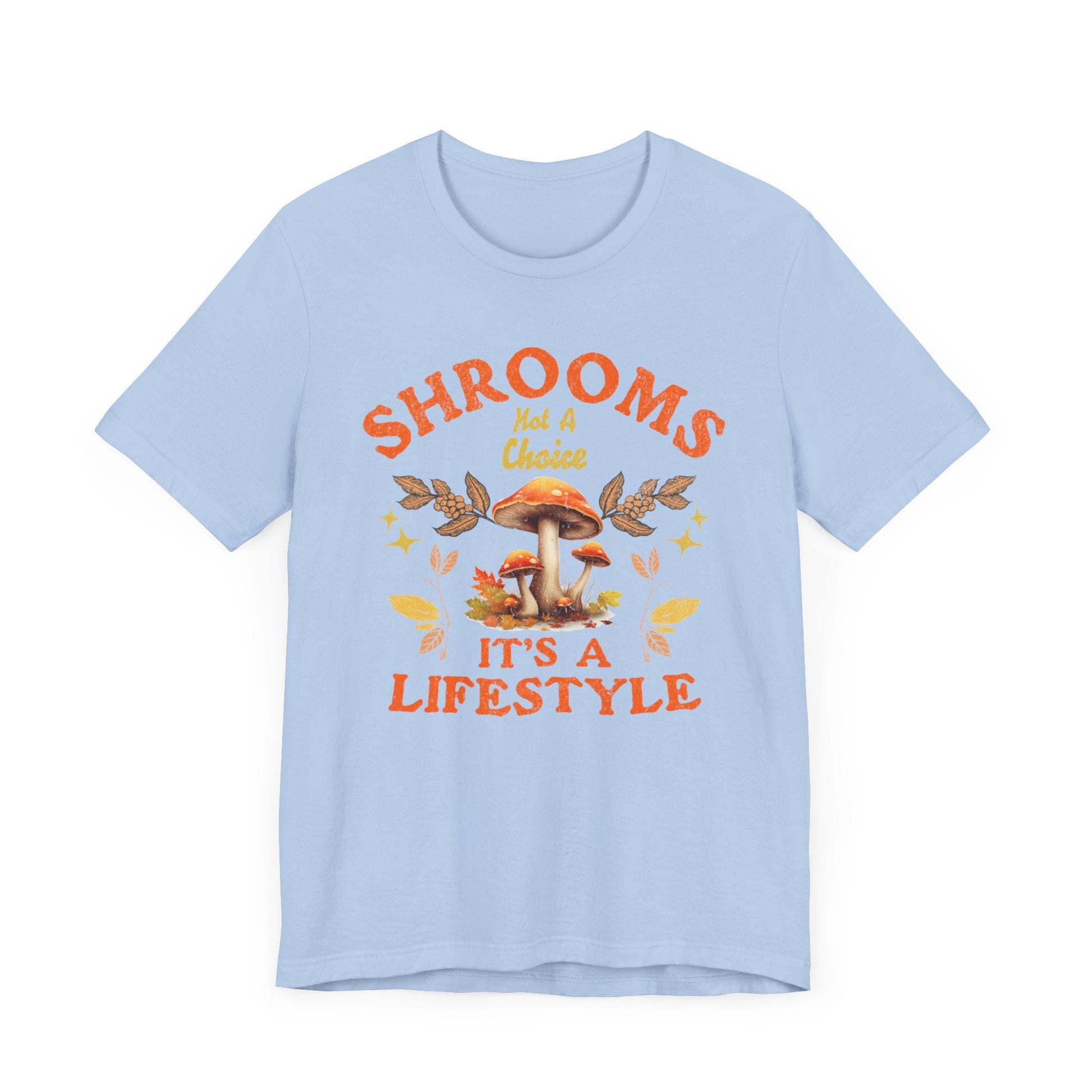Vintage Mushroom Graphic T-Shirt in Baby Blue