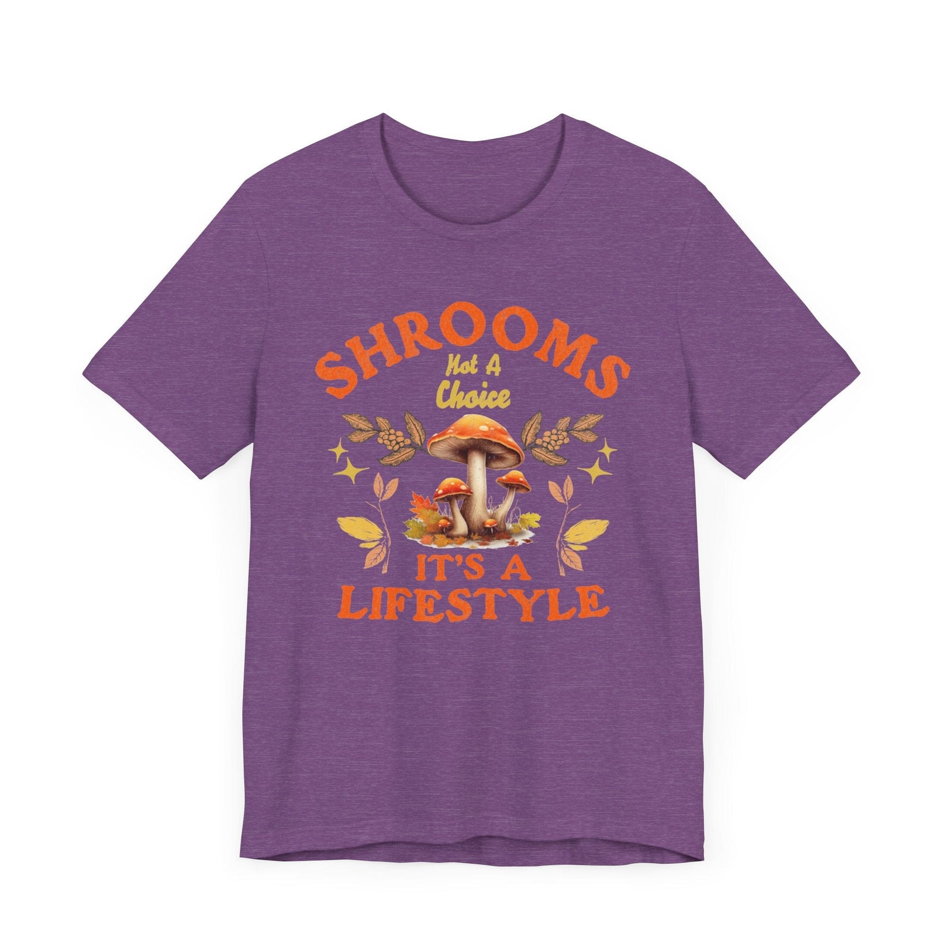 Vintage Mushroom Graphic T-Shirt in Heather Purple 